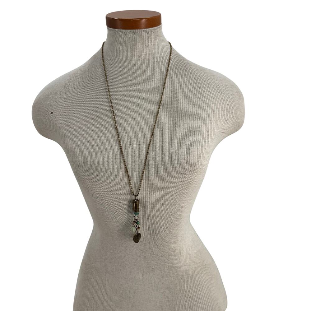 Long tassel heart necklace